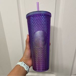 Starbucks Cold Cup Bling Purple Swirl 24 Oz. Thailand.